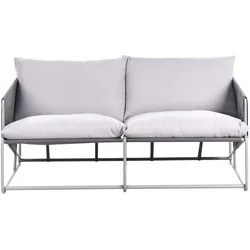 GARTENSOFA 2-Sitzer Metall Grau Ponte