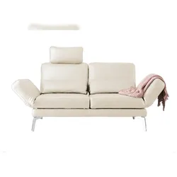 KAWOLA Sofa HURRICANE 2-Sitzer Leder weiß