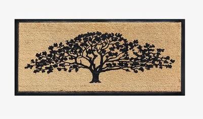 A1 Home Collections Natural Coir & Rubber Hand Flocked Large Door Mat