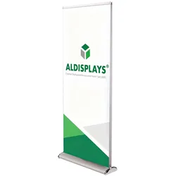 Rollup Bannerdisplay Design - System mit Druck in 850 mm Breite