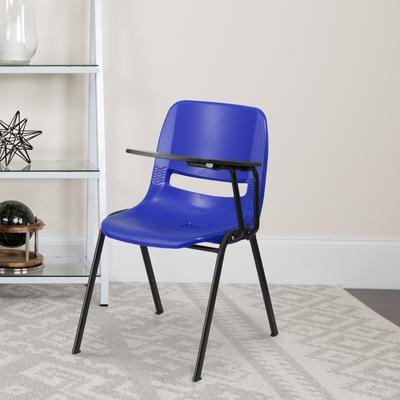 Flash Furniture Ergonomic Shell Chair with Right Handed Flip-Up Tablet Arm