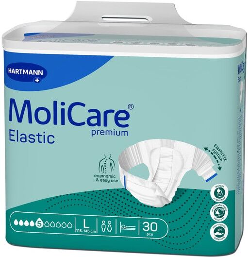 Hartmann Molicare Premium Slip Elastic 5 gouttes Large - 3 paquets de 30 protections