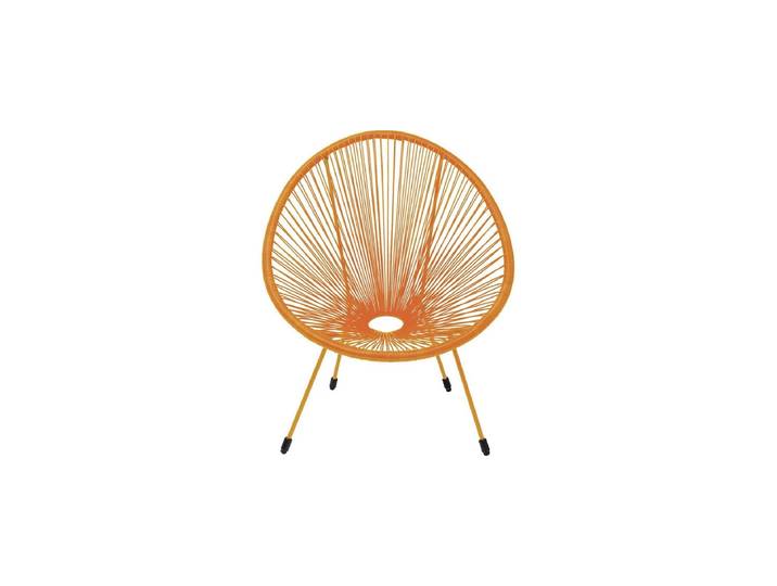Stuhl KARE DESIGN Acapulco Mono , orange, B:73cm H:85cm T:78cm, Kunststoff, Stahl, Stühle, Stuhl, Klassischer Sessel für In- und Outdoor-Einsatz