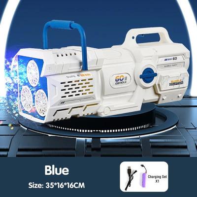 Uplift Treasures LED Bubble Gun Machine Toy blue