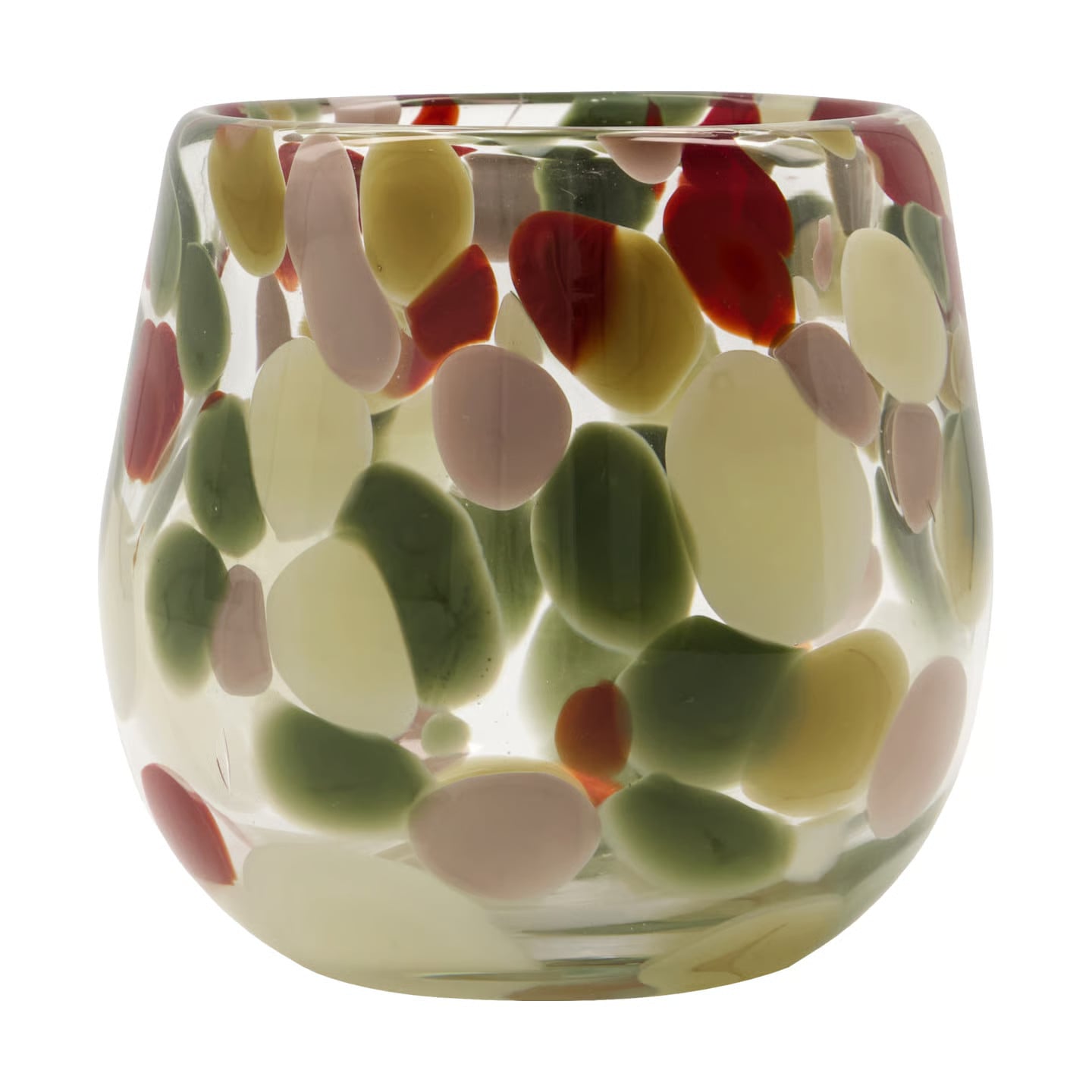 House Doctor Dot kaarsenhouder voor tealights, multicolor, rond glas