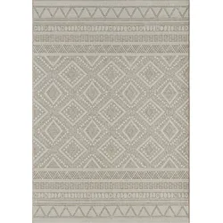 Outdoorteppich Ottawa 200 x 290 cm Polypropylen Grau Grey