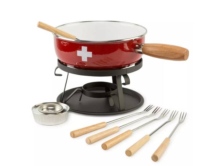 Nouvel - Käsefondue-Set, 22cm, Rot