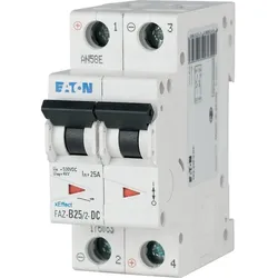 Eaton 176078 Leitungsschutzschalter, 6 A, 2p, Charakteristik: B, DC FAZ-B6/2-DC