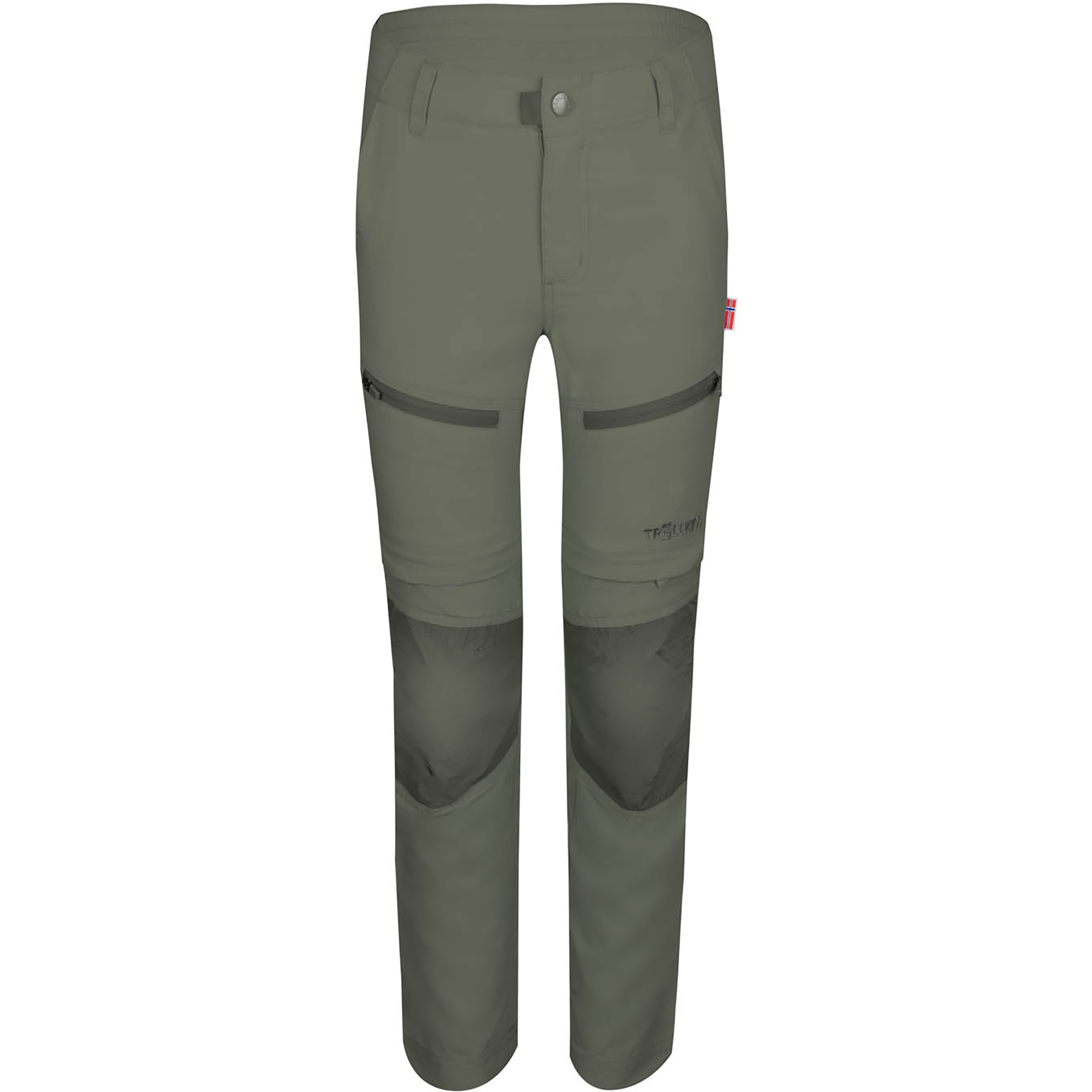 Trollkids Nordfjord Zip-off Hose Kinder Zip-Hosen oliv Größe 140 Camping