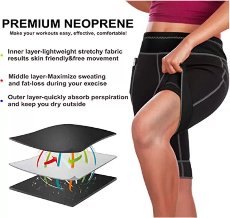 INF Neopren-Schlankheitshose mit hohem Bund für Fitness & Workout XL