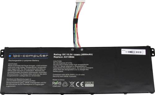 Ipc-computer Notebook-Akku AC14B8K 54Wh REPLACE 15.2V 3600 mAh Acer