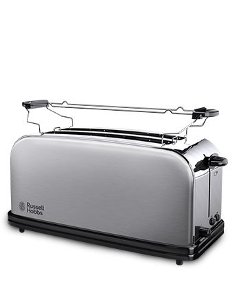 Russell Hobbs 23610-56 Oxford Toaster 4 Scheibe(n) 6 Stufen (Schwarz/Edelstahl)