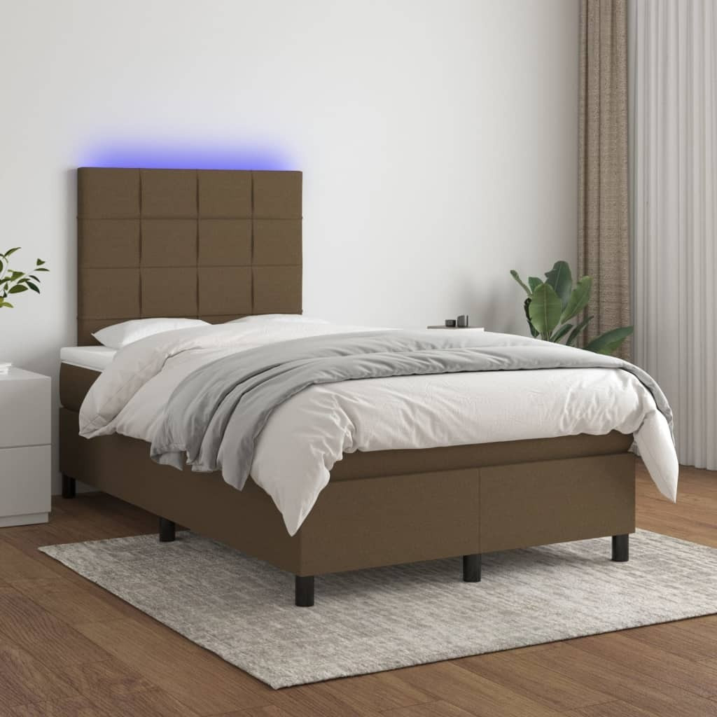 Prolenta Boxspringbed met matras en LED-verlichting, textiel, 120 x 200 cm