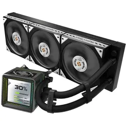 AsRock CPC Steel Legend Dark 360 LCD Black, CPU Wasserkühler, Schwarz