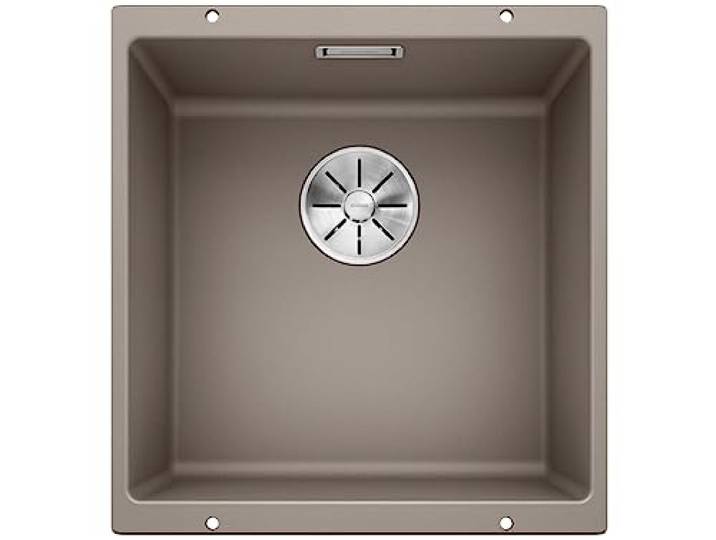 BLANCO SUBLINE 400-U – Évier de Cuisine en Granit pour Meubles Bas de 50 cm de Large – Sous Plan – SILGRANIT – Marron – 523429
