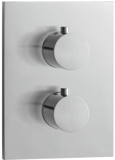 Herzbach Design iX Fertigmontageset 17.503055.2.09 Edelstahl gebürstet, Unterputz-Brause-Thermostat square