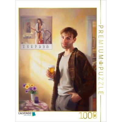 CALVENDO Puzzle Biertrinken nach Kalender | 1000 Teile Lege-Größe 64 × 48 cm Foto-Puzzle für glückliche Stunden