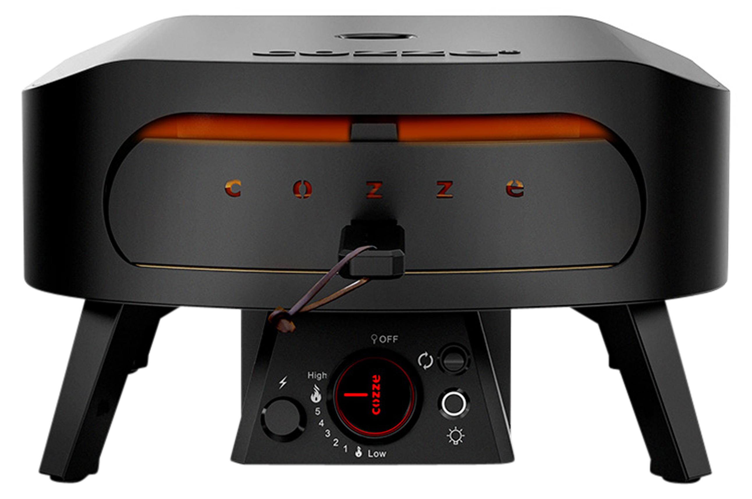 Cozze Gas-Pizzaofen Classic Black Edition 13, inkl. Pizzastein, Backtemperatur bis 600°C, Grillfläche 34.5 x 34.5 cm, Gerätemaße 50 x 50 x 29.5 cm, Stahl / Cordierit, schwarz"