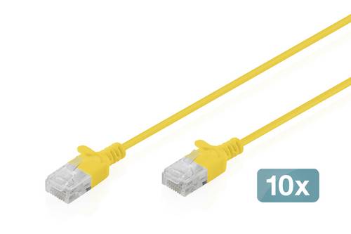Digitus RJ45 Patchkabel CAT 6 U/UTP 3m Gelb 10St.