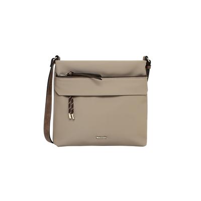 Umhängetasche TAMARIS "Umhängetasche TAS Margitta", Damen, Gr. B/H/T: 27cm x 26cm x 5cm 0, beige (sand 420), Polyester, Taschen Umhängetasche