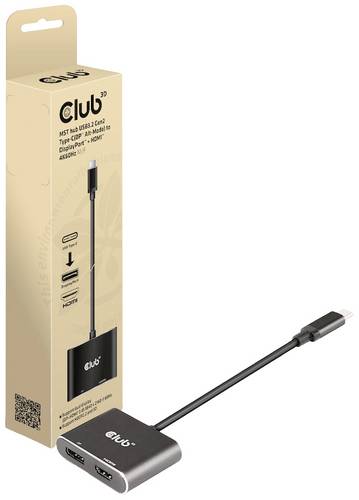 club3D CSV-1552 USB-C / HDMI / DisplayPort Adapter Schwarz