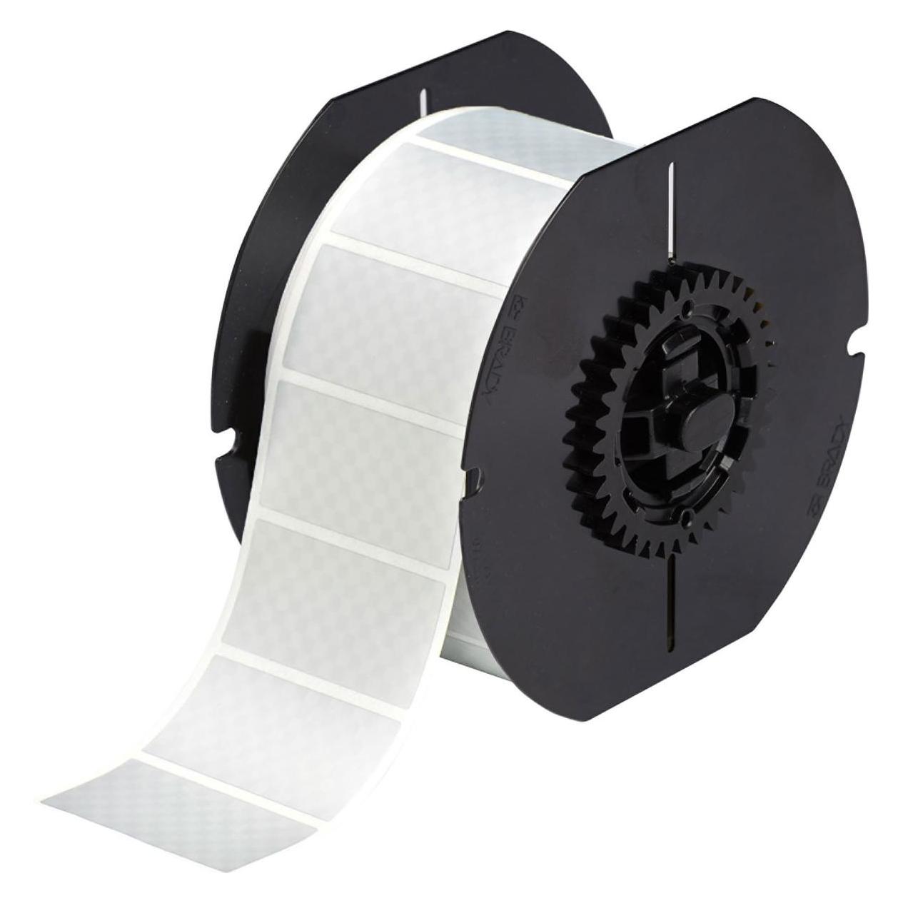 Brady B30-17-438, metallisierter Polyester, matt, 50.80 x 25.40 mm, fälschungssicher, permanent (1 (63.50 mm) (B30-17-438)
