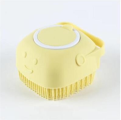 Market Central Soft Silicone Pet Bath Massage Glove Dog Grooming Glove For Gentle Cleaning And Massage yellow