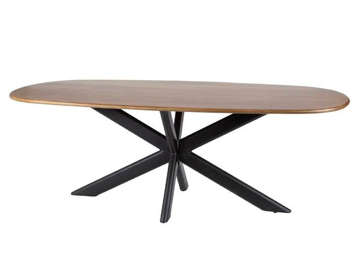 Esstisch Kani , 215 cm , oval , Mango massiv , sandfarbe