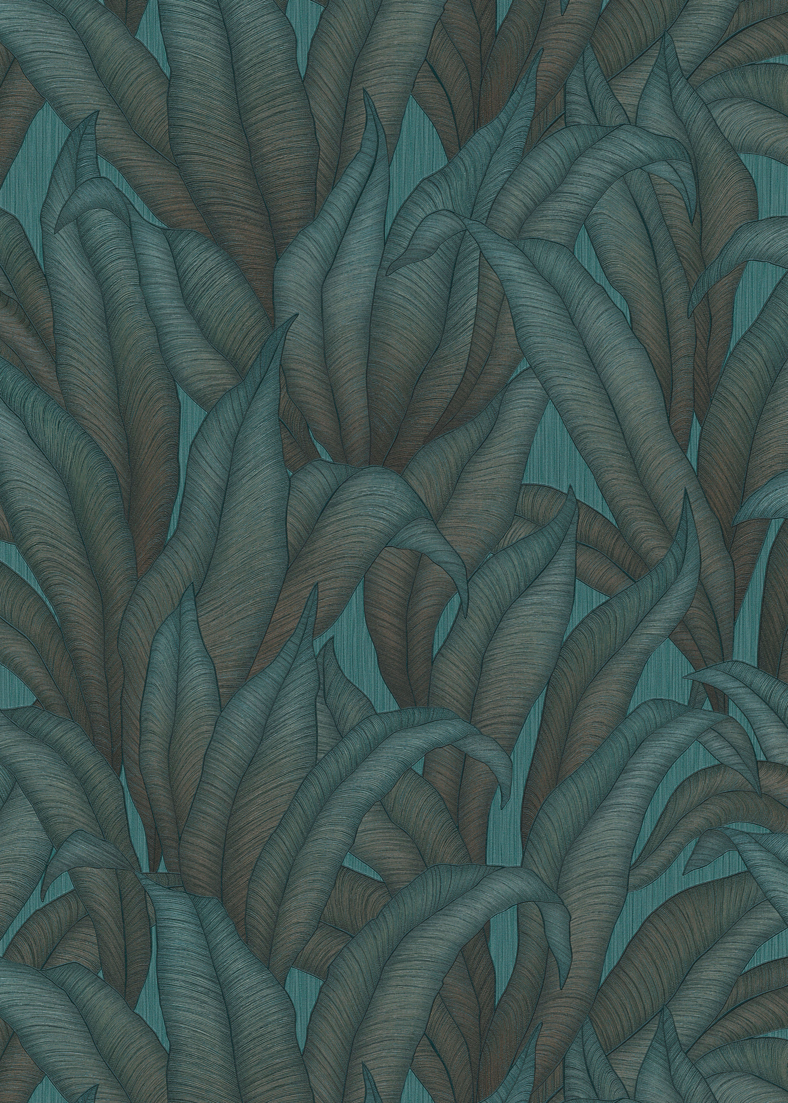 Fashion for walls "Sansibar" floral geprägt Phthalate frei türkis B/L: 0,53m x 10,05m, Rollen: 1
