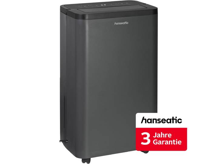 Luftentfeuchter HANSEATIC Hanseatic 12L, 2in1 Entfeuchtung & Luftreinigung , schwarz (grau, schwarz), B:31cm H:49cm T:22cm, Luftentfeuchter, Luftentfeuchter, inkl. 3 Jahre Herstellergarantie, Topseller