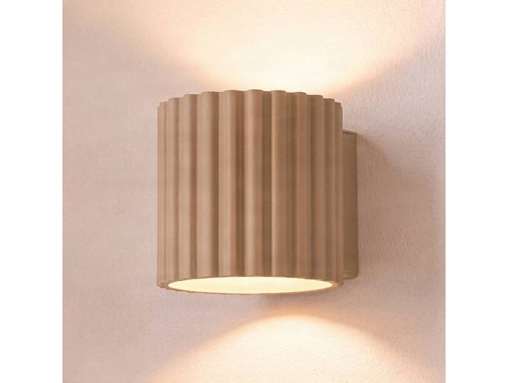Wandlamp Aura, dimbaar, alu / grijs / zink, Hal, Aluminium, Modern, wandlamp