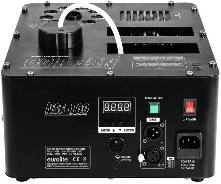 EuroLite NSF-100 Hybrid Spray Fogger nero