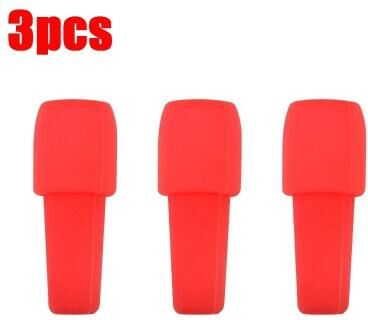 Uplift Picks Universal Silicone Wine Bottle Stopper Airtight Double Seal Wine Saver Cap red 3 Pcs