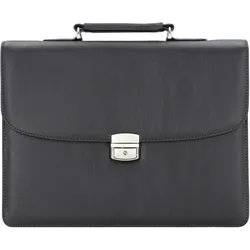Alassio Aktentasche "ANZIO", Lederimitat, schwarz (Universal), Notebooktasche, Schwarz