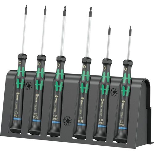 Wera 2052/6 Elektroniker Schraubendrehersatz + Rack