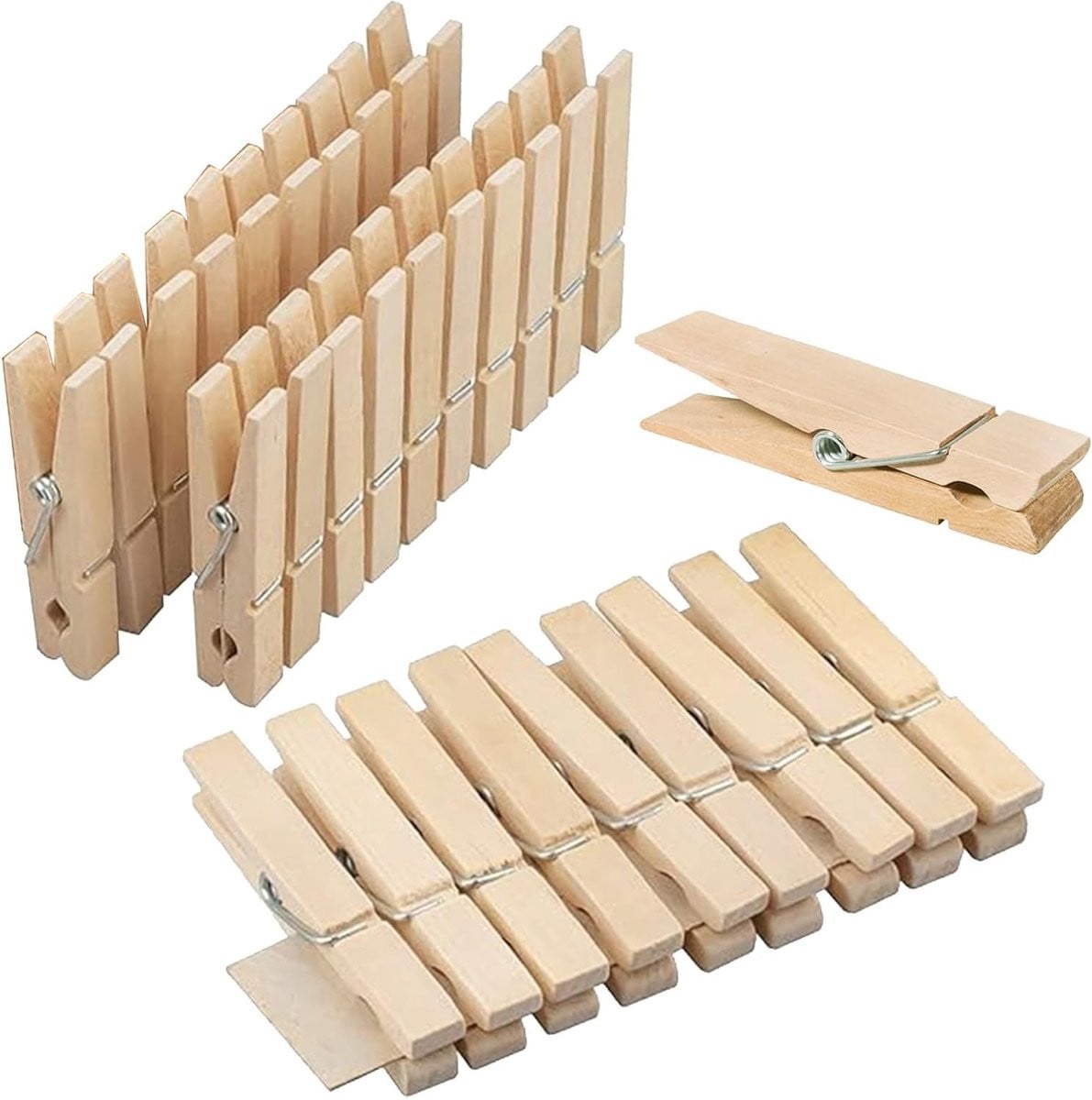 Mini Houten Klemmen - 30 Stuks Decoratieve Klemmen voor Foto's, Collages en Postkaarten