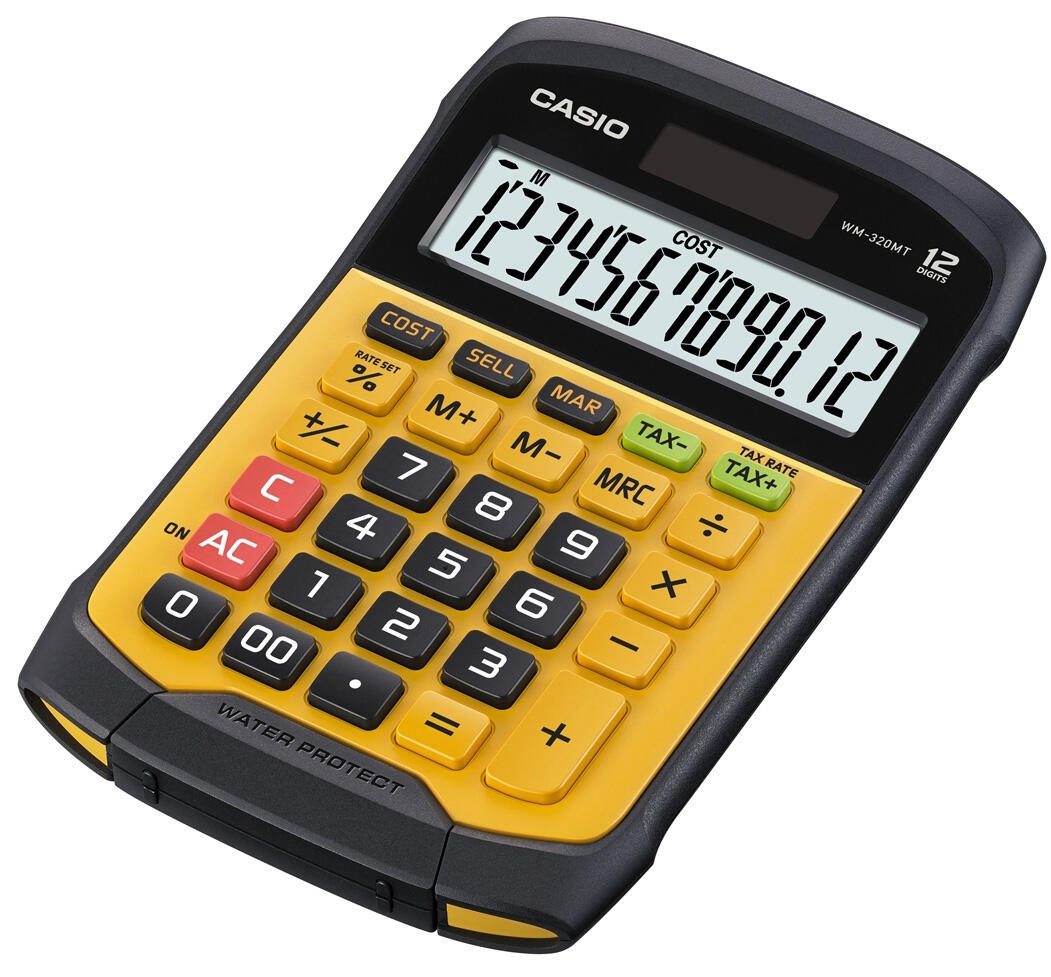 CASIO Tischrechner WM-320MT schwarz/gelb WM-320MT-W-EC