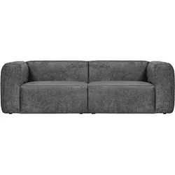 Sofa 3,5 Sitzer Bean aus Struktursamt, modern, dunkelgrau Cloud Sky, gepolstert