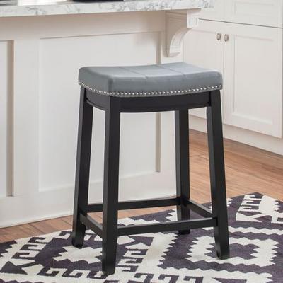 Linon Home Decor Products Erindale Counter Stool, Counter, Gray