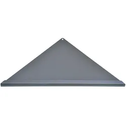 Eck-Duschablage (gleichschenklig) 355 x 250 x 250 mm, Farbe: anthrazit, Vorderkante: Quadratprofil