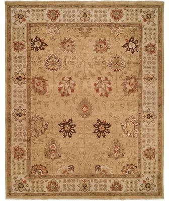KALATY Oushak Gold/Ivory Hand-knotted Area Rug