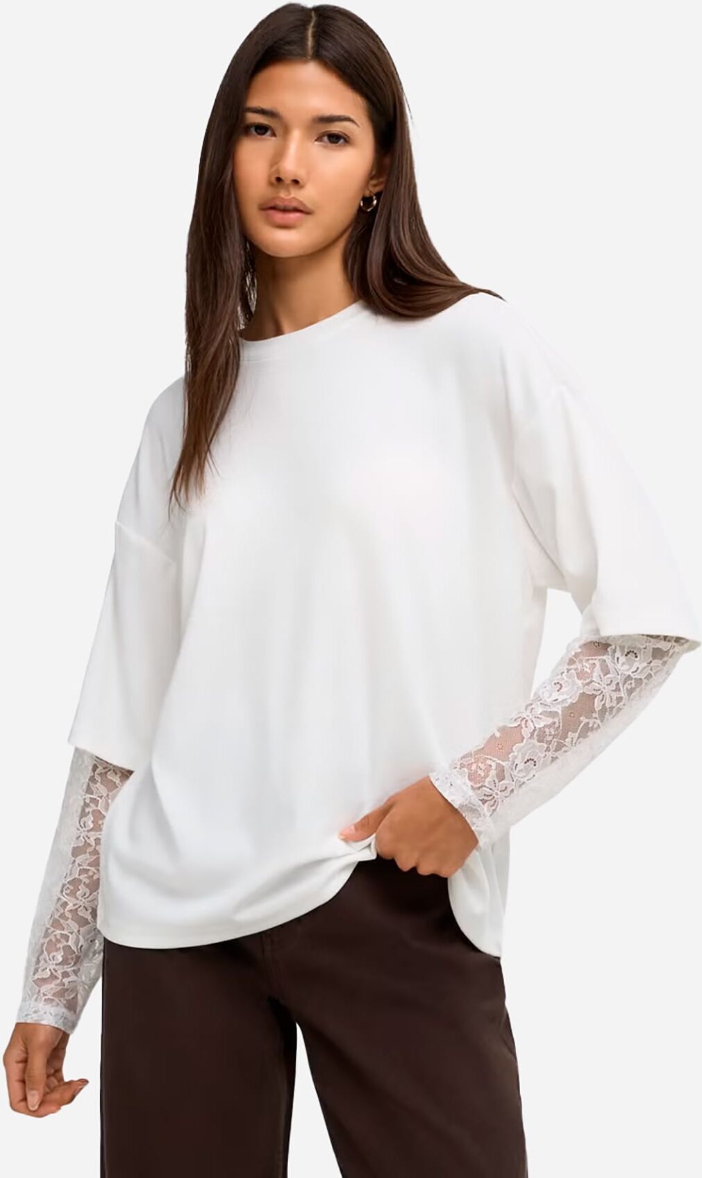 Only Tahlia W - T-shirt - Donna - Grigio XS