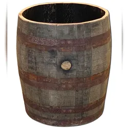 Temesso 3/4 von 190L Whiskyfass als Hochbeet / Kräuterbeet geölt