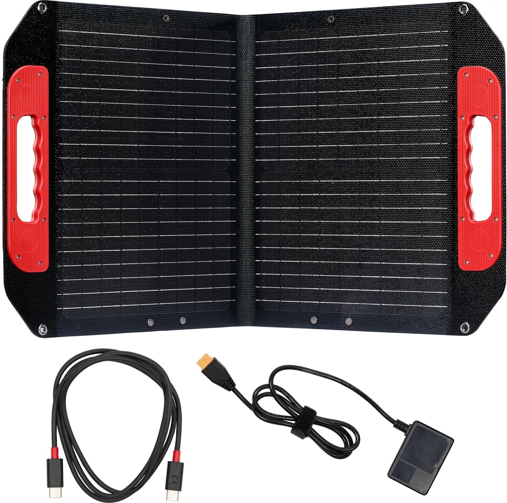 Solarmodul EINHELL "Solar panel 40W", schwarz (rot, schwarz), Solarmodule, Solarmodul rot, schwarz Einheitsgröße