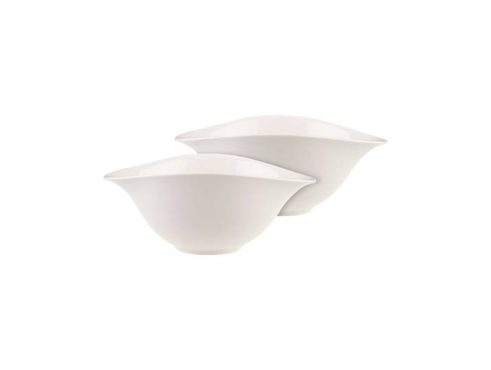 Schale VILLEROY & BOCH Salatschalen Vapiano 20,5 x 17 cm 2er Set weiß , weiß, L:20,5cm, Schüsseln, Schale