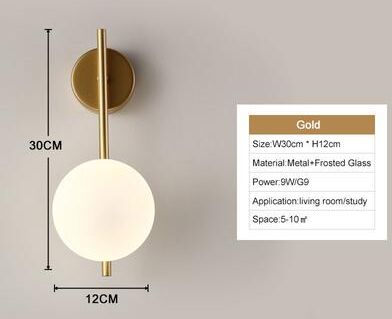 Modern Harvest Tools & Trends Black Gold Interior LED Wall Lamps Wall Lights With Bulb For Bedroom, LED Wall Sconce For Home Lighting b Gold 9w neutral Light