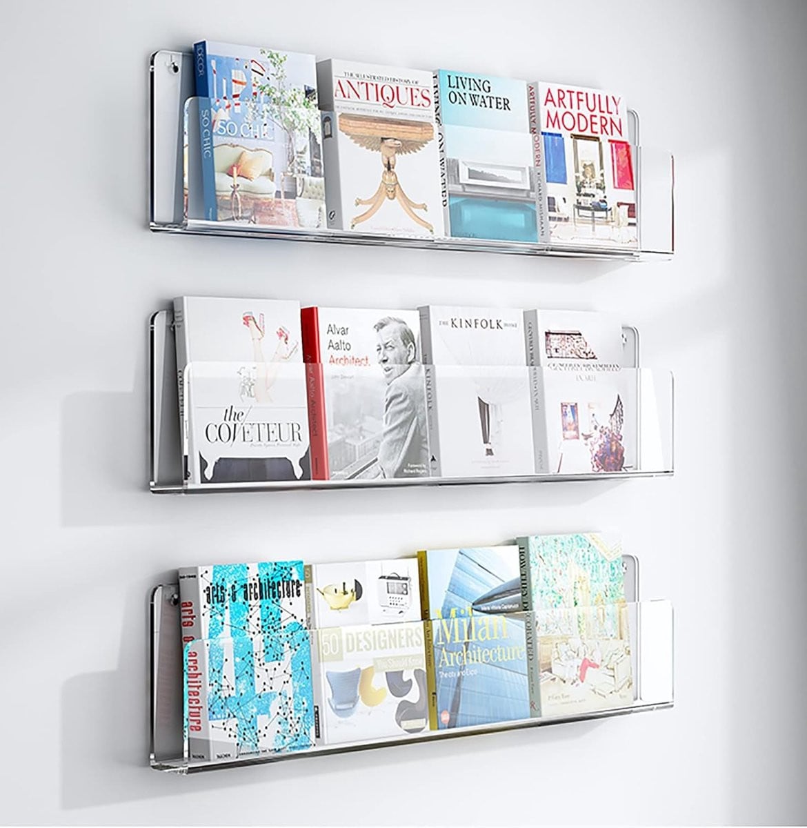 Transparante tijdschriftenhouder Brochure displayrek van krasbestendig acryl - Transparant