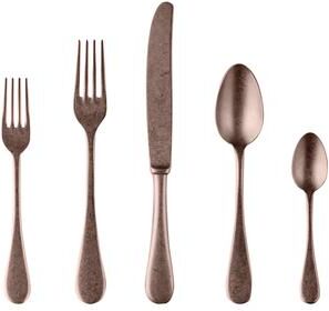Mepra Vintage Bronzo 5-piece Stainless Steel w/PVD Titanium Coating Flatware Set