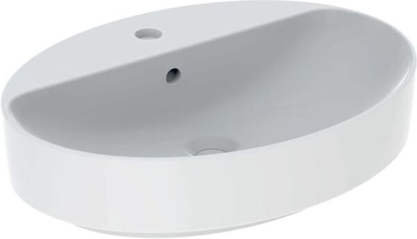 Geberit VariForm Aufsatzwaschtisch 500772012 weiß, 60x45cm, mit Hahnlochbank, mit Überlauf, oval