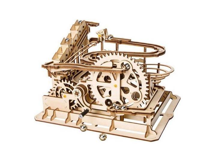 LuxusKollektion 3D-Puzzle ROKR Kugelbahn Murmelbahn Holzbausatz Holzpuzzle für Kinder und, Puzzleteile